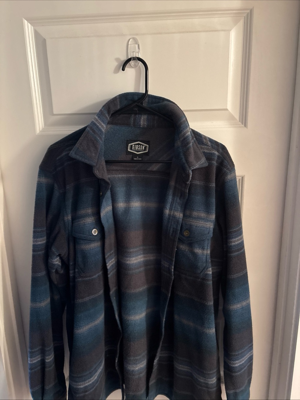 Gibson Blue and Gray Plaid Lightweight Shirt Jacket